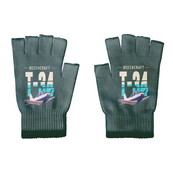 Beechcraft T-34B Mentor - Gloves - Cut - Original - Dark Green