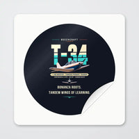 Thumbnail for Beechcraft T-34B Mentor - Original - Circle Sticker - Peel