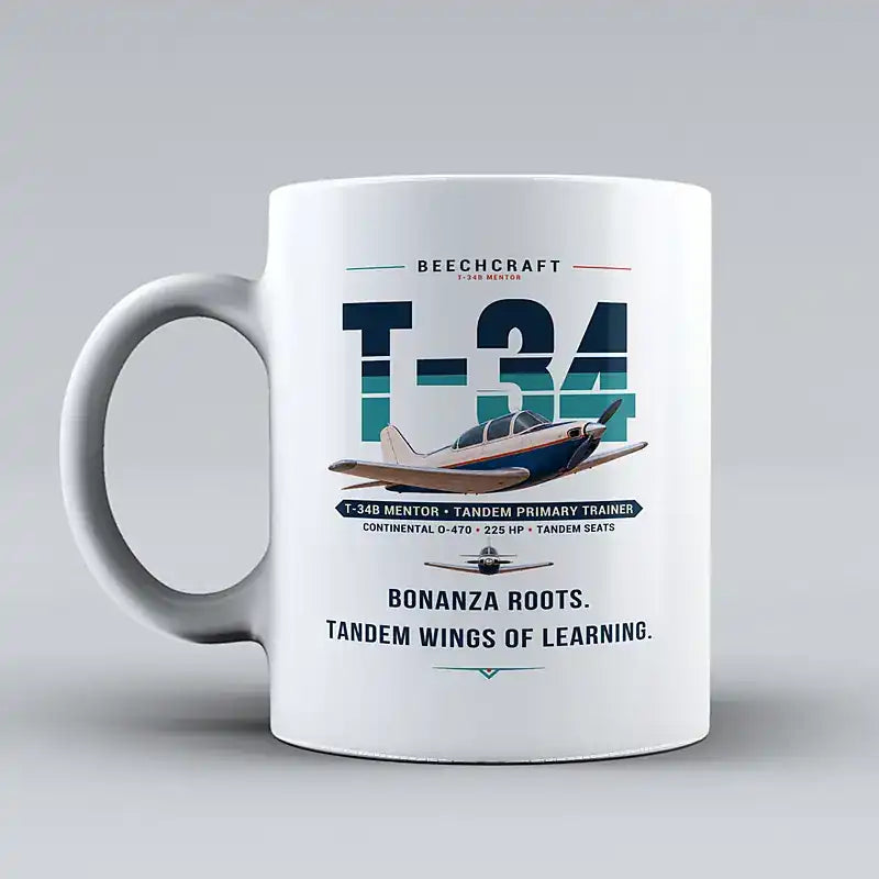 Beechcraft T-34B Mentor - Original - Mug - White