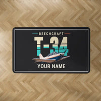 Thumbnail for Beechcraft T-34B Mentor - Original + Name - Rectangle Carpet - Black