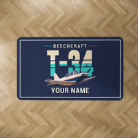 Thumbnail for Beechcraft T-34B Mentor - Original + Name - Rectangle Carpet - Dark Blue