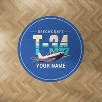 Thumbnail for Beechcraft T-34B Mentor - Original + Name - Round Carpet - Blue