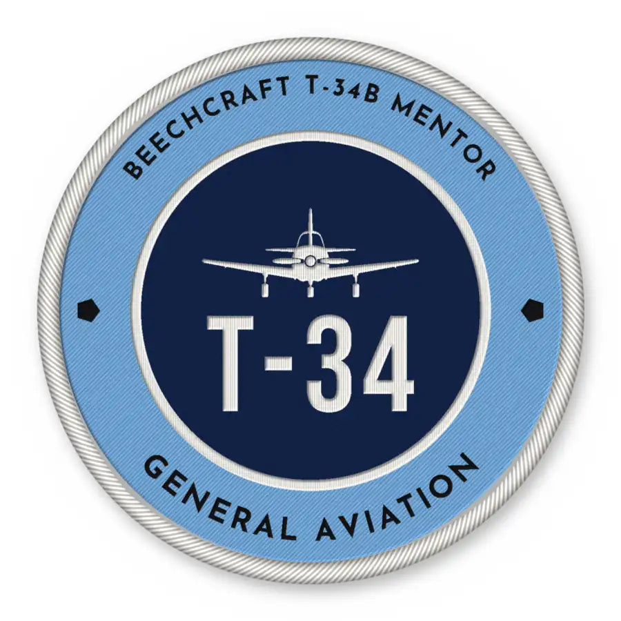 Beechcraft T-34B Mentor Patches - Circle - Sky Navy