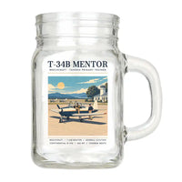 Thumbnail for Beechcraft T-34B Mentor - Poster - Cocktail Glass (Mason Jar)