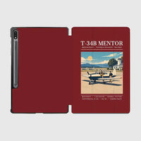 Thumbnail for Beechcraft T-34B Mentor - Poster - Samsung Tablet - Dark Red