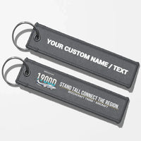 Thumbnail for Beechcraft 1900D Aviator Key Chains - Gray - Personalized