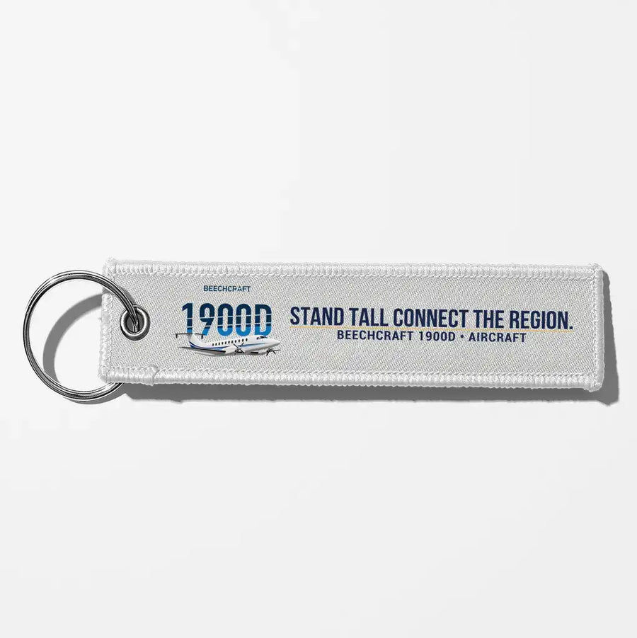 Beechcraft 1900D Aviator Key Chains - White