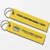 Thumbnail for Beechcraft 1900D Aviator Key Chains - Yellow - Personalized