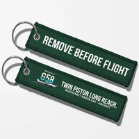Thumbnail for Beechcraft Baron G58 Aviator Key Chains - Dark Green - Remove Before Flight