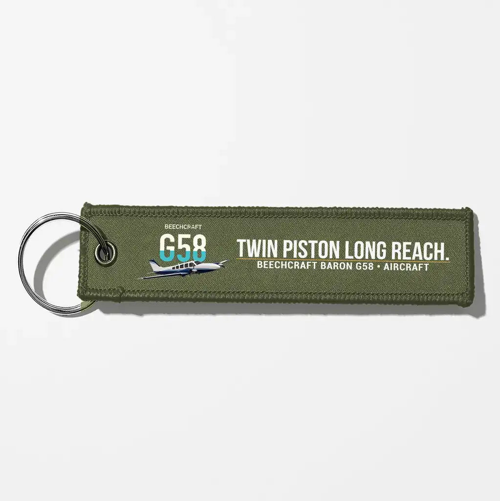 Beechcraft Baron G58 Aviator Key Chains - Green Army