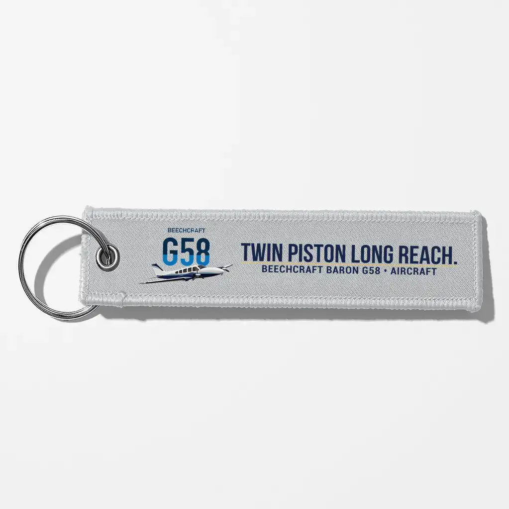 Beechcraft Baron G58 Aviator Key Chains - Light Gray