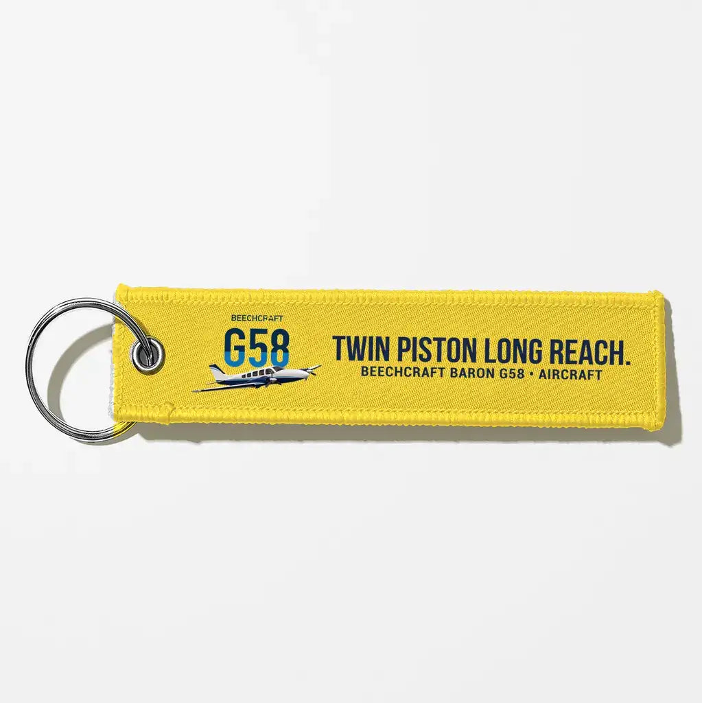 Beechcraft Baron G58 Aviator Key Chains - Yellow
