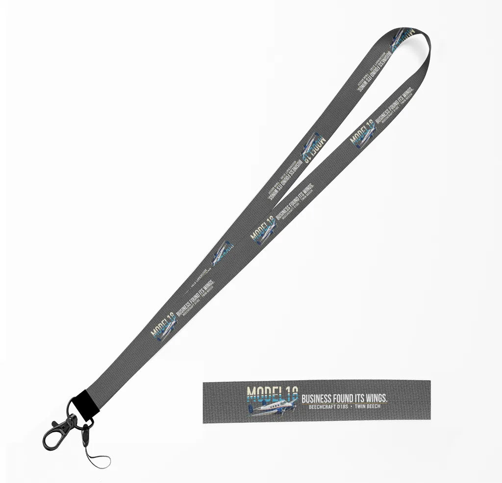 Beechcraft D18S Twin Beech lanyard - gray