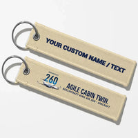 Thumbnail for Beechcraft King Air 260 Aviator Key Chains - Beige - Personalized