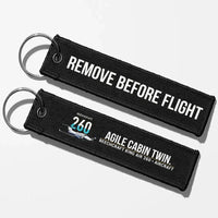 Thumbnail for Beechcraft King Air 260 Aviator Key Chains - Black - Remove Before Flight
