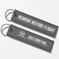 Thumbnail for Beechcraft King Air 260 Aviator Key Chains - Gray - Remove Before Flight
