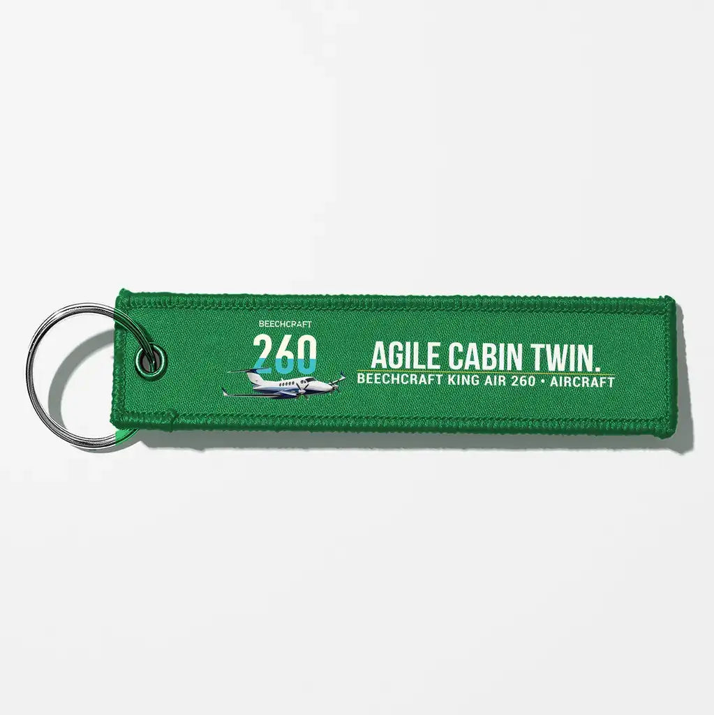 Beechcraft King Air 260 Aviator Key Chains - Green