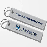 Thumbnail for Beechcraft King Air 260 Aviator Key Chains - Light Gray - Personalized