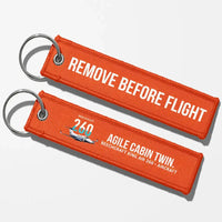 Thumbnail for Beechcraft King Air 260 Aviator Key Chains - Orange - Remove Before Flight