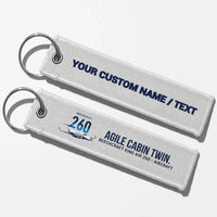 Thumbnail for Beechcraft King Air 260 Aviator Key Chains - White - Personalized
