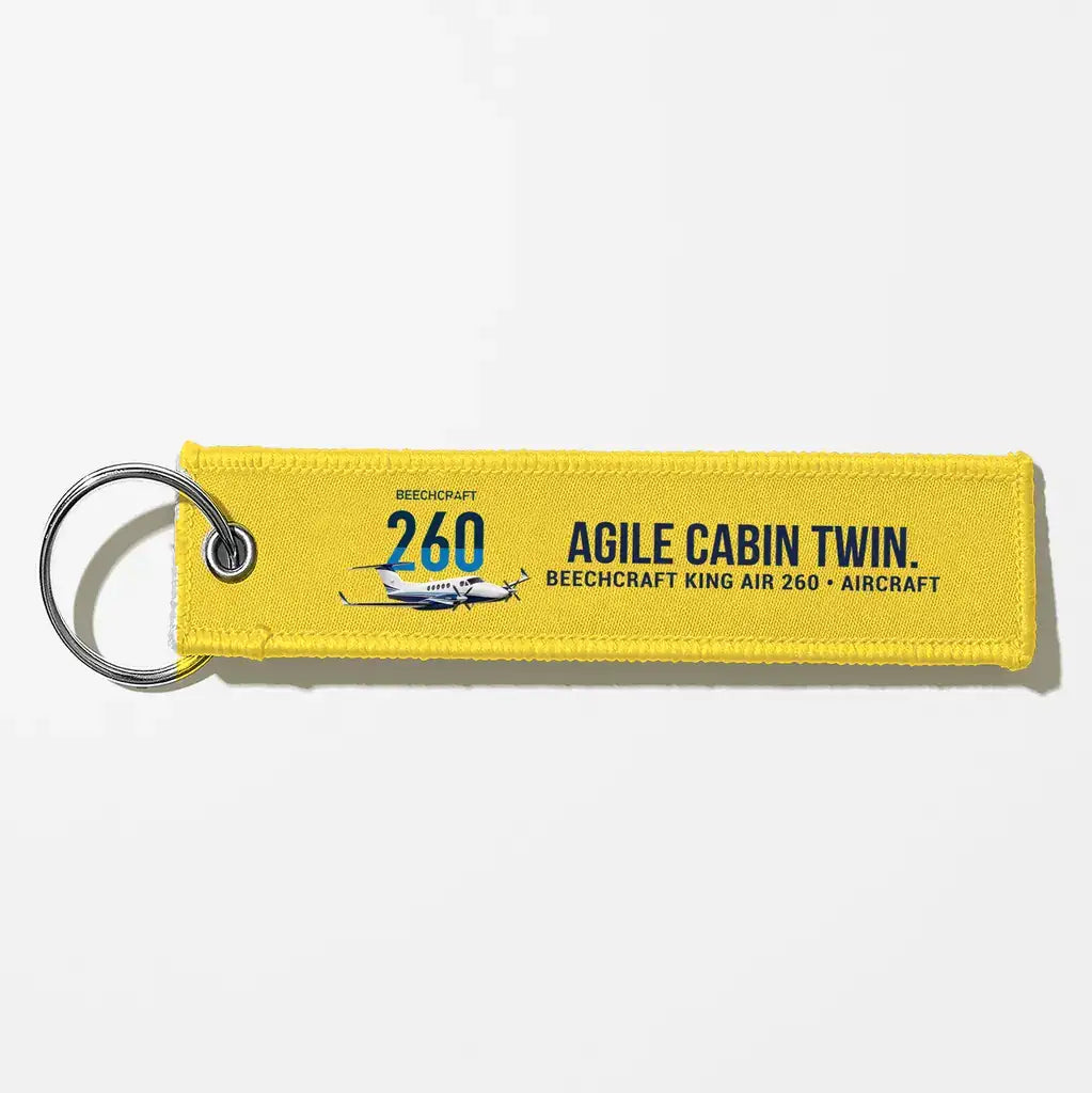 Beechcraft King Air 260 Aviator Key Chains - Yellow