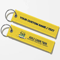 Thumbnail for Beechcraft King Air 260 Aviator Key Chains - Yellow - Personalized