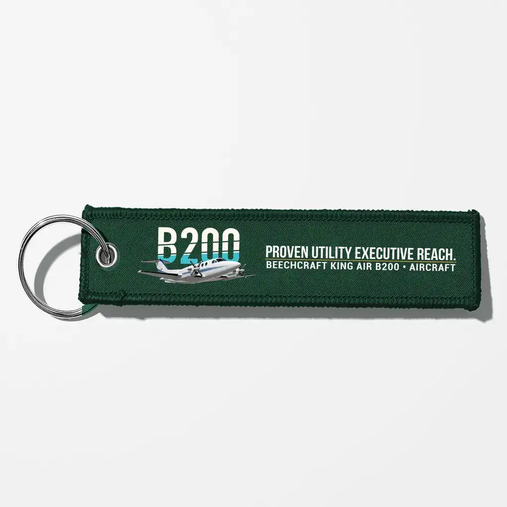 Beechcraft King Air B200 Aviator Key Chains - Dark Green