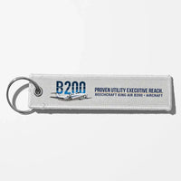 Thumbnail for Beechcraft King Air B200 Aviator Key Chains - White