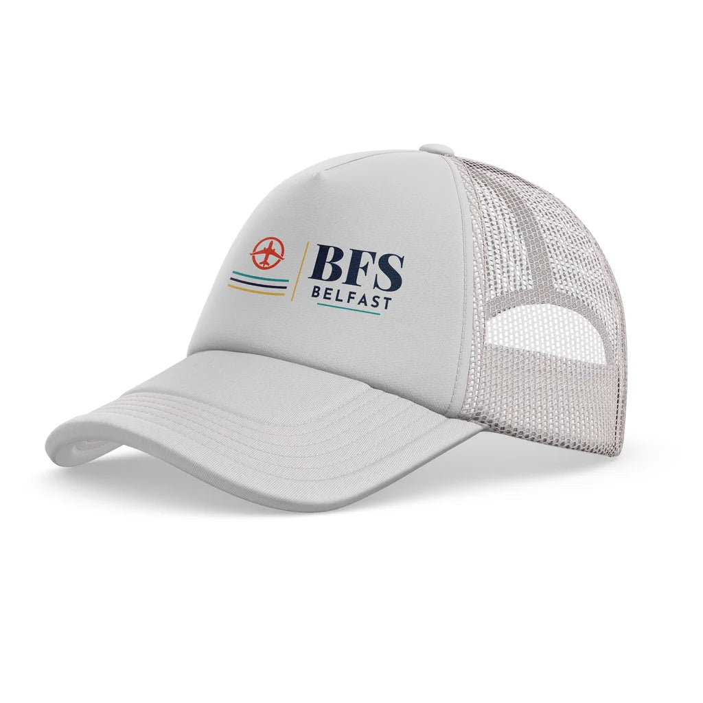 Belfast International Airport (BFS) trucker cap - white