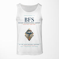 Thumbnail for Belfast International Airport (BFS) design on white tank top