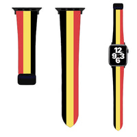 Thumbnail for Belgium Flag Designed Soft Silicone Apple Watch Bands