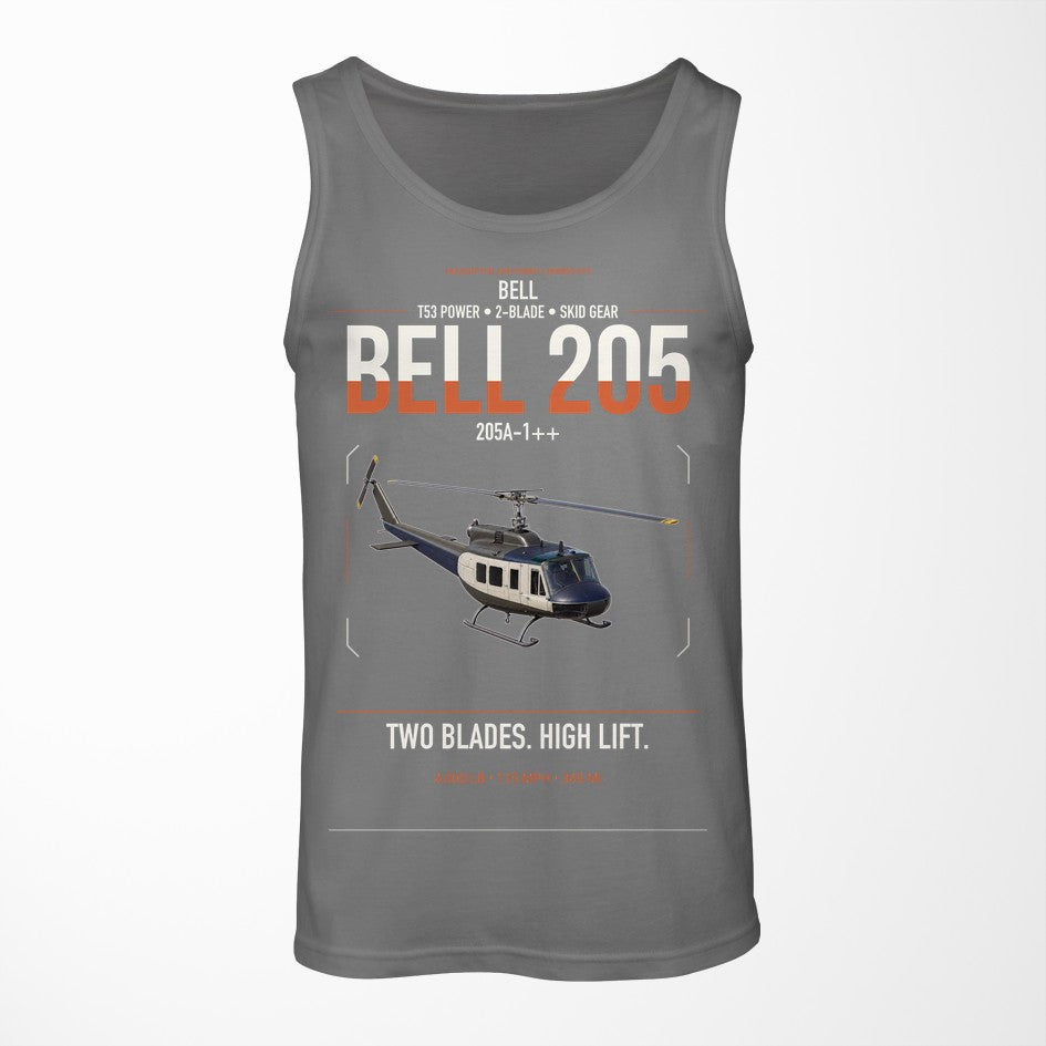 Bell 205A-1++ design on gray tank top