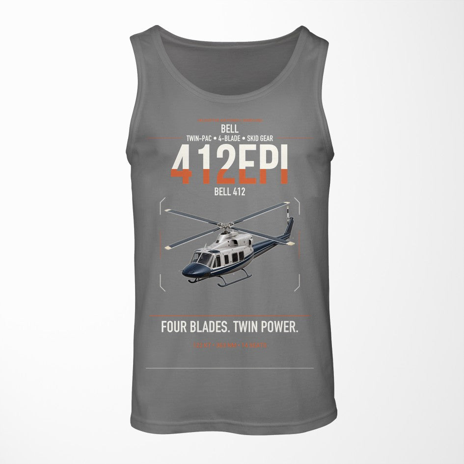 Bell 412EPI design on gray tank top