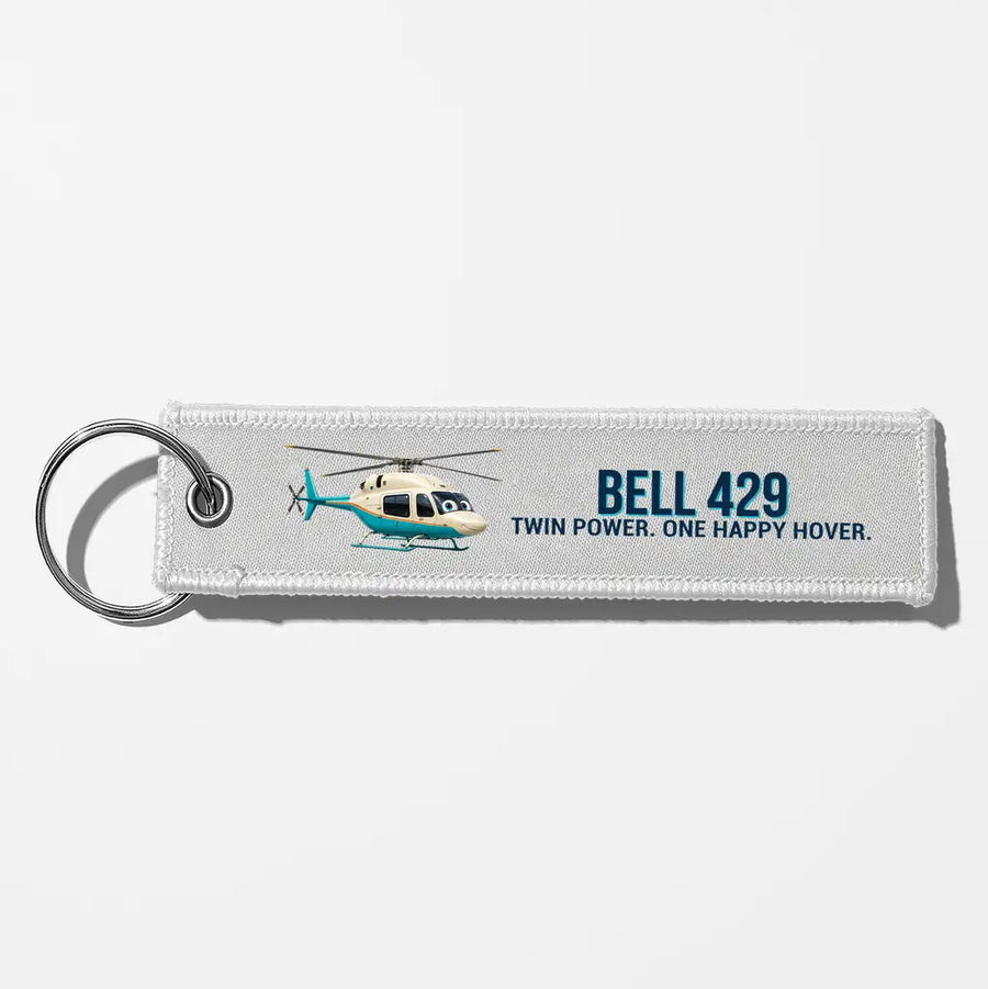 Cartoon Bell 429 Aviator Key Chains - White