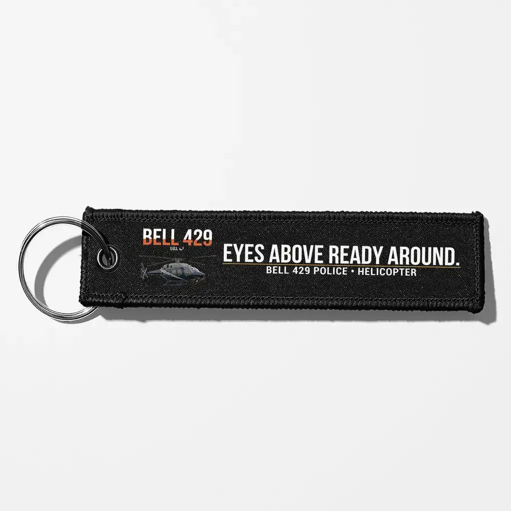 Bell 429 Police Aviator Key Chains - Black