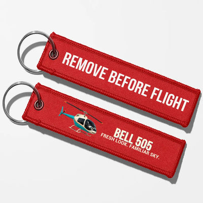 Cartoon Bell 505 Aviator Key Chains - Red - Remove Before Flight