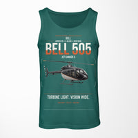 Thumbnail for Bell 505 Jet Ranger X design on green tank top