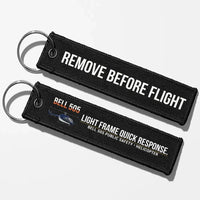 Thumbnail for Bell 505 Public Safety Aviator Key Chains - Black - Remove Before Flight