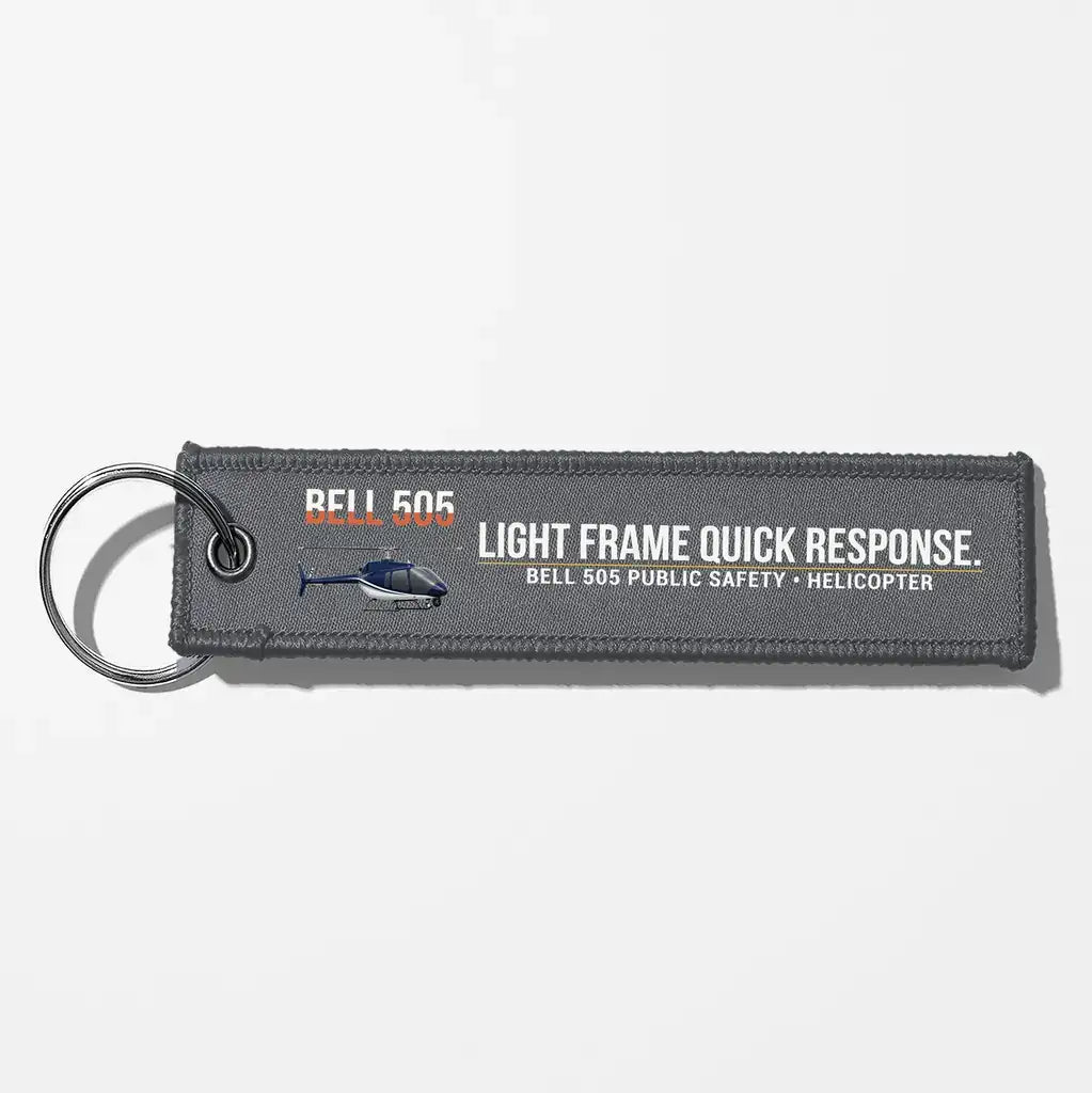 Bell 505 Public Safety Aviator Key Chains - Gray