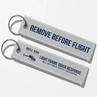 Thumbnail for Bell 505 Public Safety Aviator Key Chains - Light Gray - Remove Before Flight