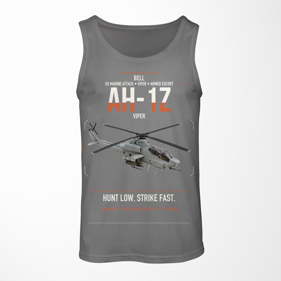 Bell AH-1Z Viper design on gray tank top