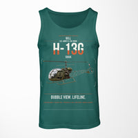 Thumbnail for Bell H-13G Sioux design on green tank top