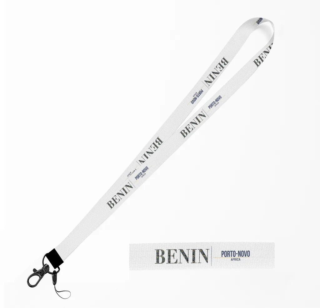 Benin Country Series lanyard - white