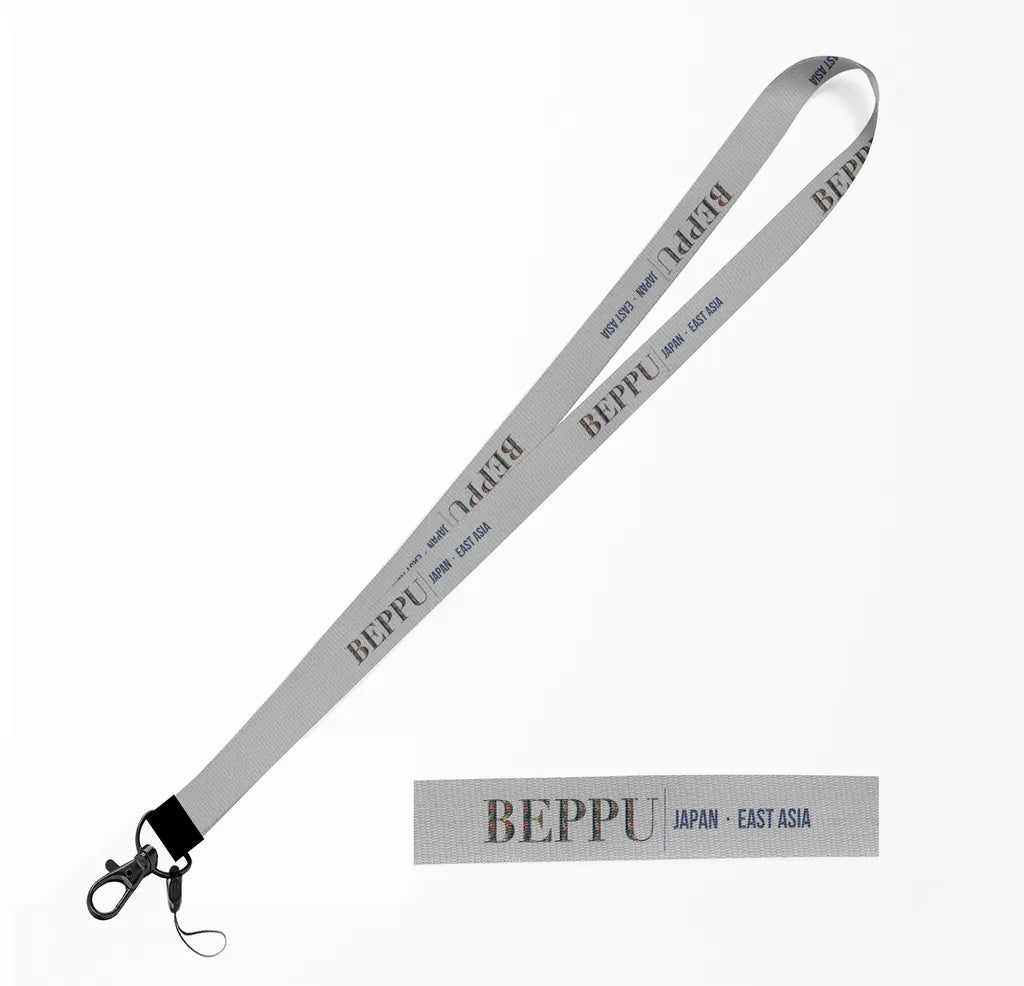 Beppu City Series lanyard - light gray