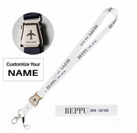 Thumbnail for Beppu City Series seat belt lanyard - white with name