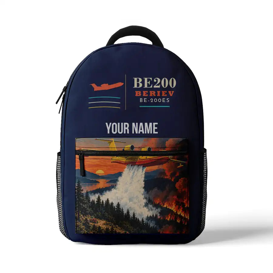 Beriev Be-200ES - 3D Backpack - Dark Blue + Name