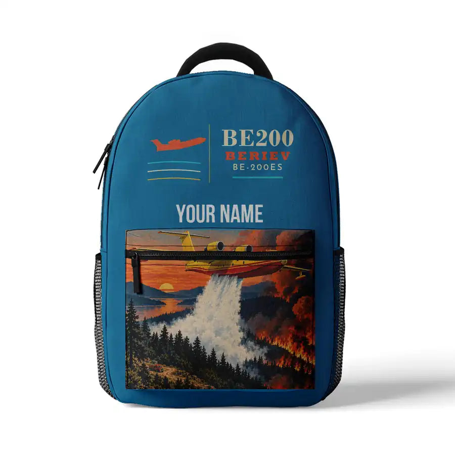 Beriev Be-200ES - 3D Backpack - Light Blue + Name
