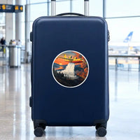 Thumbnail for Beriev Be-200ES - 3D + Name - Circle Sticker - Suitcase