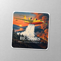 Thumbnail for Beriev Be-200ES - 3D - Square Sticker - Close-up