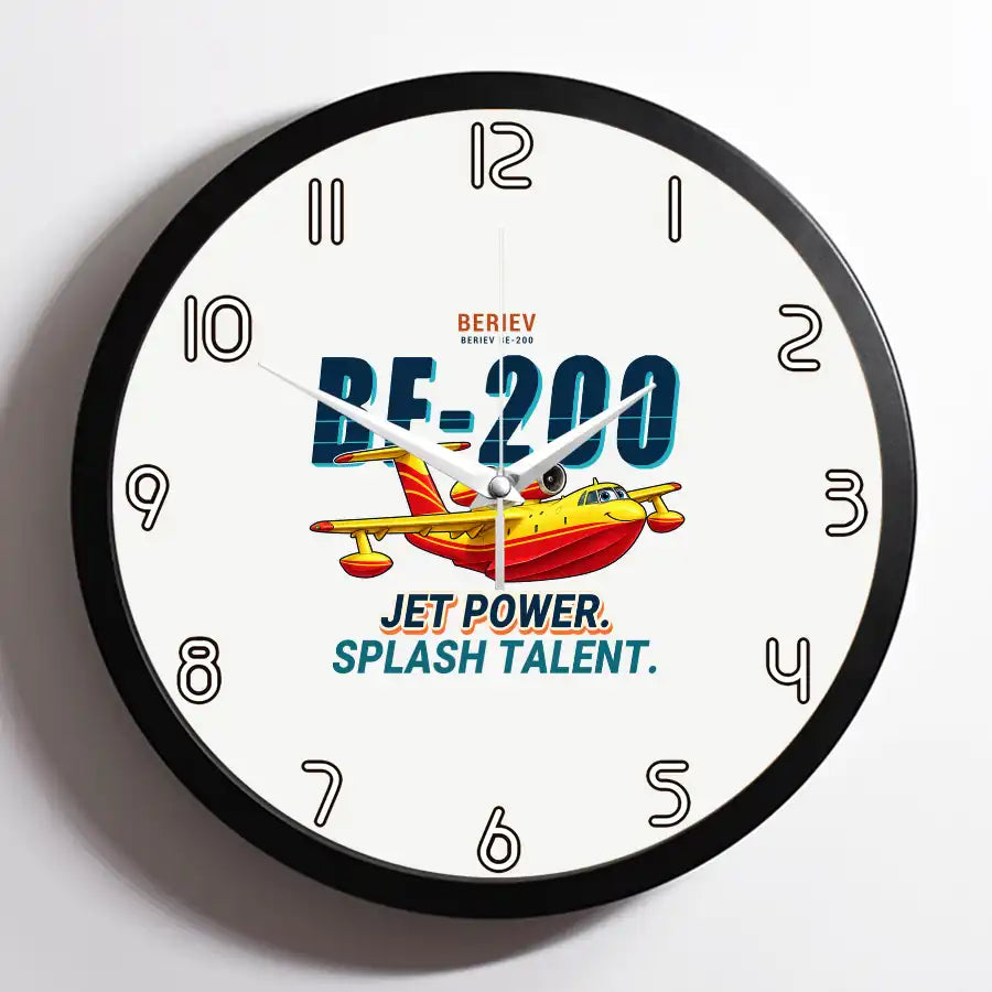 Beriev Be-200ES - Cartoon - Framed - White